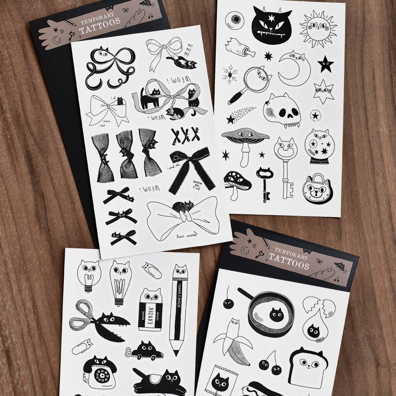 紋身貼紙 - 貼紙 - 塑膠 黑色