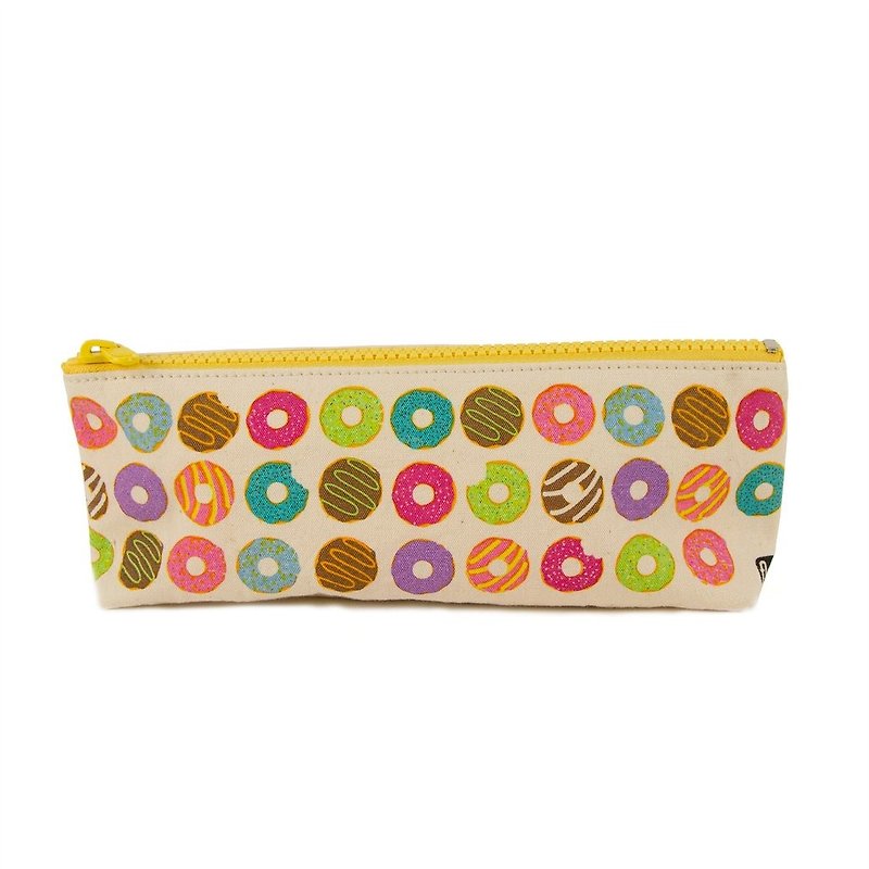 Canada fluf organic cotton [pen bag / life tool bag] - donuts - กล่องดินสอ/ถุงดินสอ - ผ้าฝ้าย/ผ้าลินิน หลากหลายสี