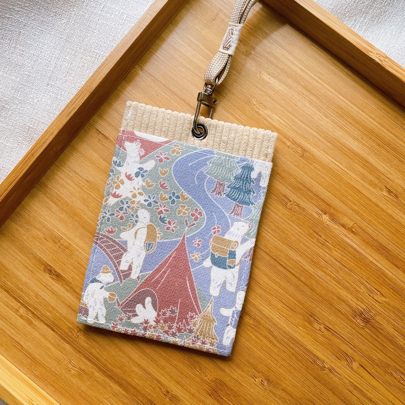 ID Card Holder, Identification Card Holder, Easy Card Holder, Neck Card Holder, Card Holder, Adventure Polar Bear Style - ID & Badge Holders - Cotton & Hemp 