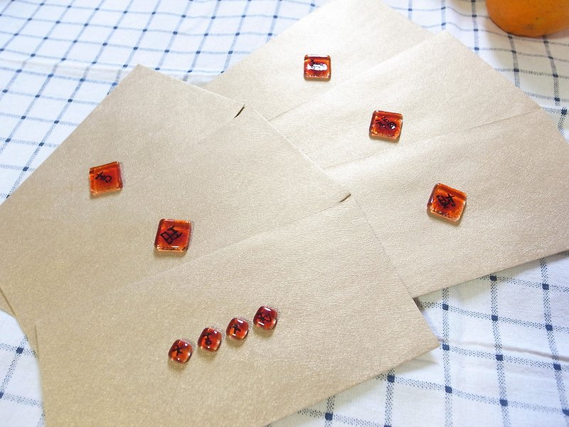 Highlight also come | glass small objects horizontal red envelope bag 6 into - ถุงอั่งเปา/ตุ้ยเลี้ยง - กระดาษ สีทอง