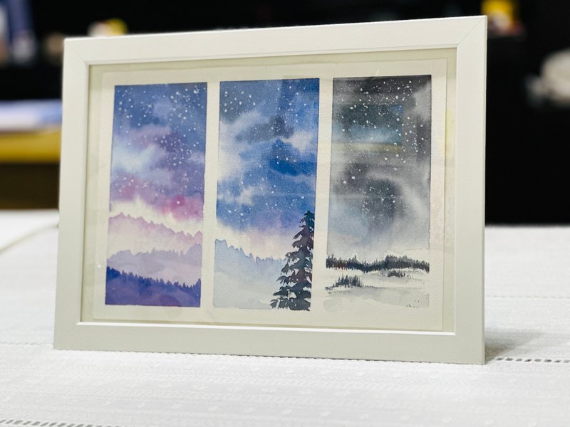 [Colorful Starlight] Watercolor painting/card/hanging painting/landscape painting/healing painting/original hand-painted - Posters - Paper 