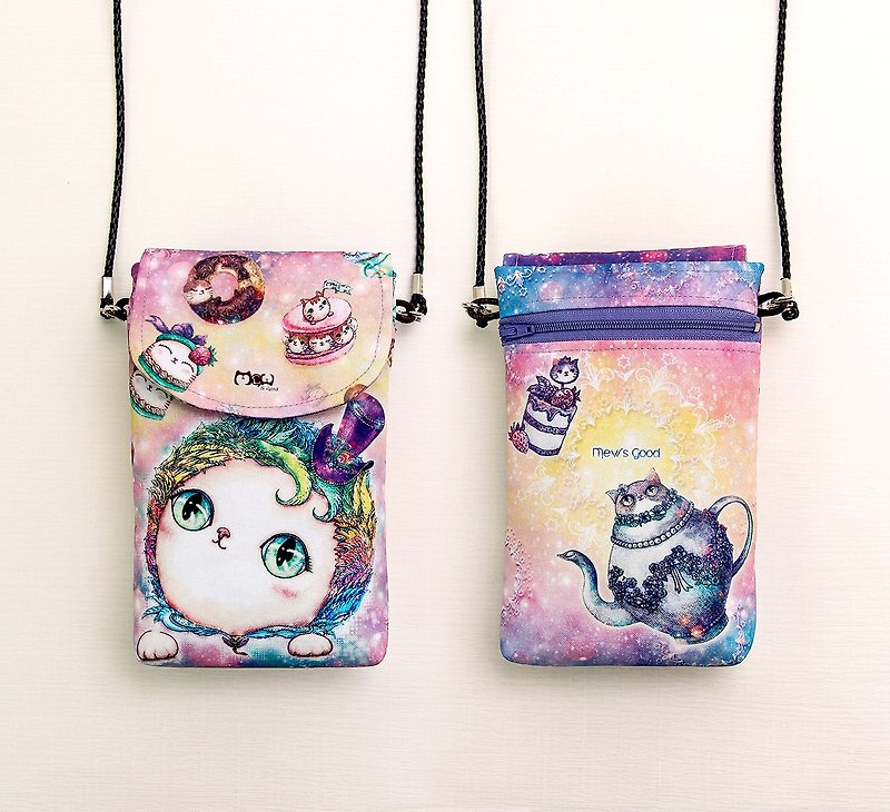Light side backpack / cell phone bag / carry bag --- sweet cat - Messenger Bags & Sling Bags - Other Materials 