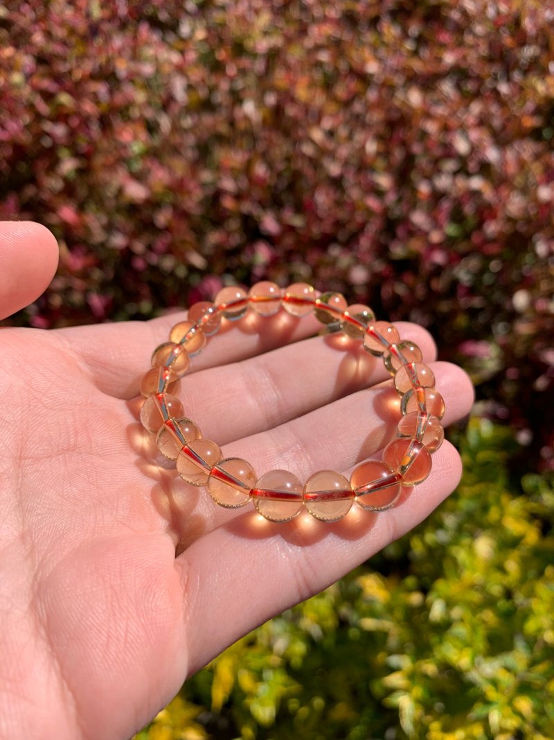 Citrine Lucky Crystal Crystal Bracelet 8 mm+ - สร้อยข้อมือ - คริสตัล สีเหลือง