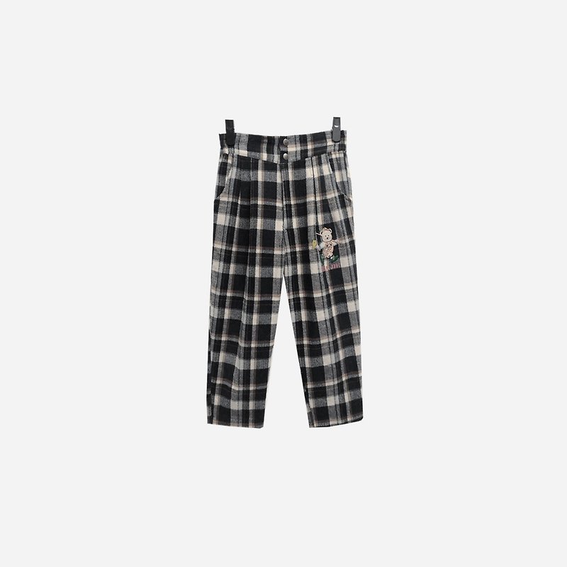 Dislocated vintage / eight-point lattice pants no.203 vintage - Women's Pants - Paper Gray