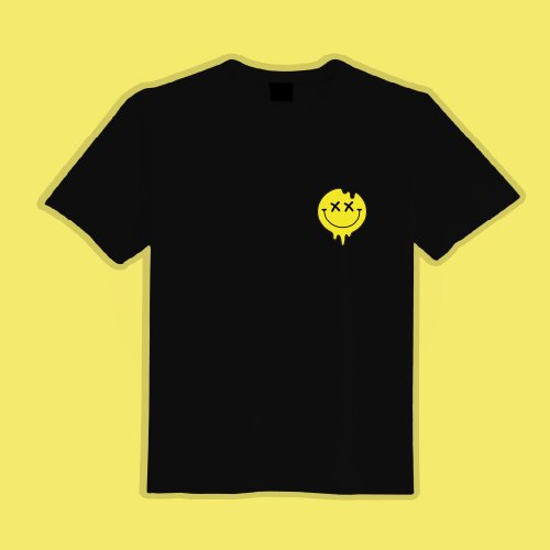 CHIC SHOP 插畫設計館 XX 笑臉 衣服 黑T 衣服 T恤 童裝 短袖 純棉 上衣 吸濕排汗 涼感