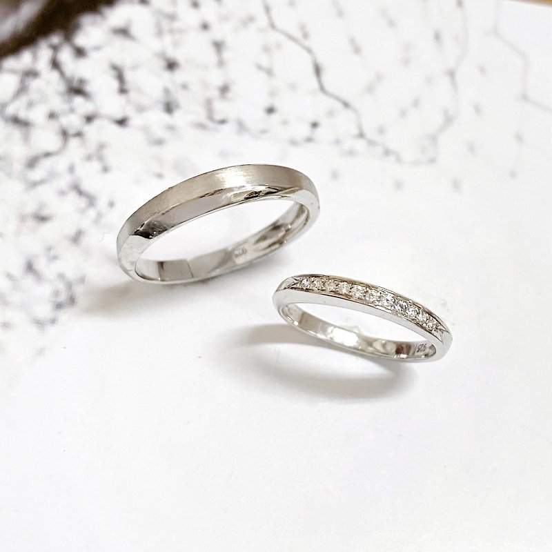 Cherish each other_pair of rings | 14K, 9K, 925 sterling silver - แหวนคู่ - เครื่องประดับ 