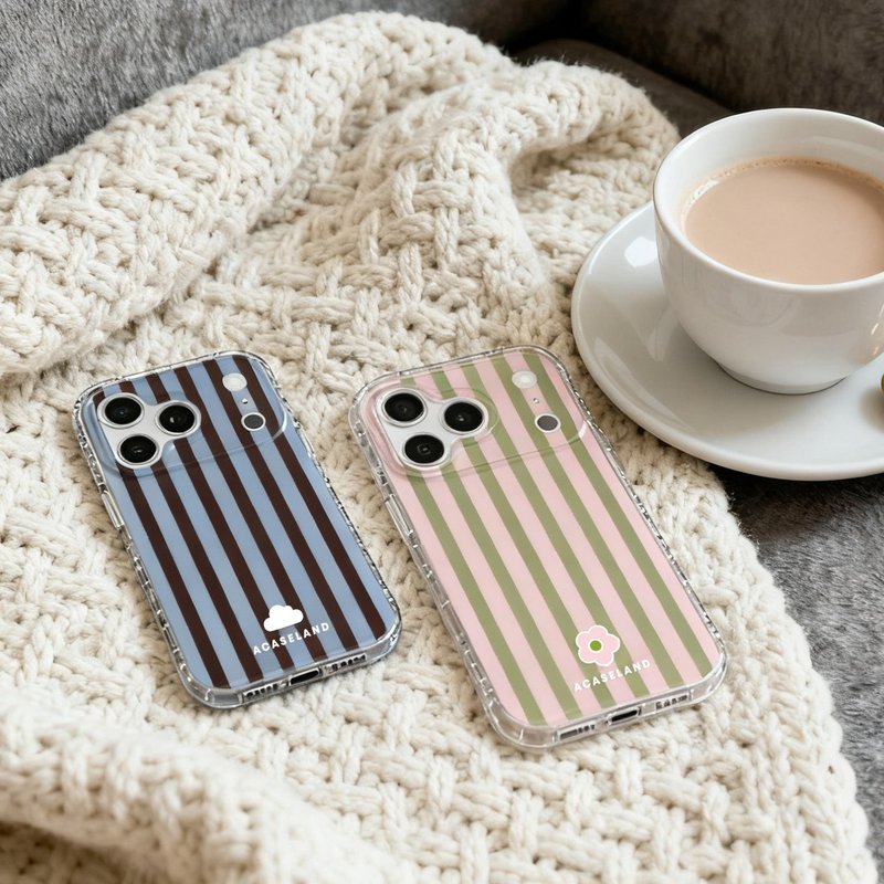 Vintage Stripes MagSafe 氣墊防摔透明護殻 - 手機殼/手機套 - 塑膠 多色