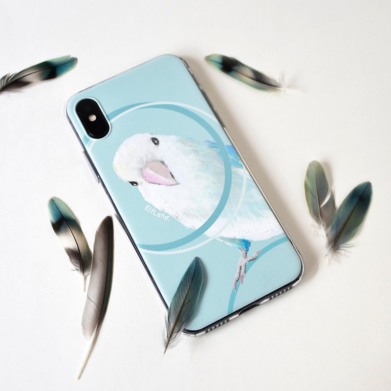 The Pastel Love Bird pattern phone case, for iPhone, Samsung - เคส/ซองมือถือ - พลาสติก หลากหลายสี