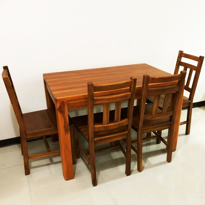 【吉迪市100%全柚木家具】UNC1-65 柚木經典靠背餐椅 餐椅 椅子 - 椅子/沙發 - 木頭 咖啡色