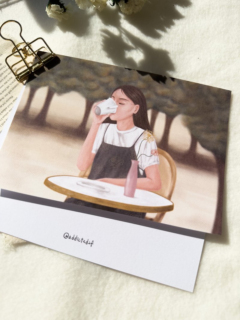 Fleur et Café | Postcards - การ์ด/โปสการ์ด - กระดาษ 