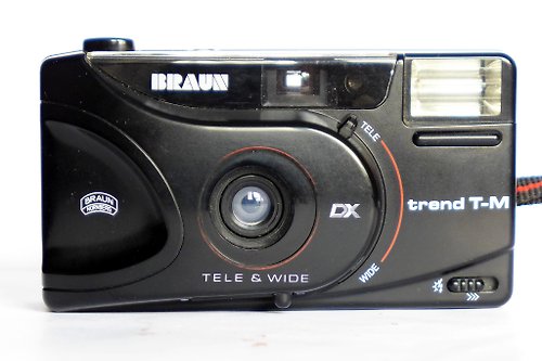 Russian photo Braun trend T-M motor compact point&shoot film camera 35mm with strap