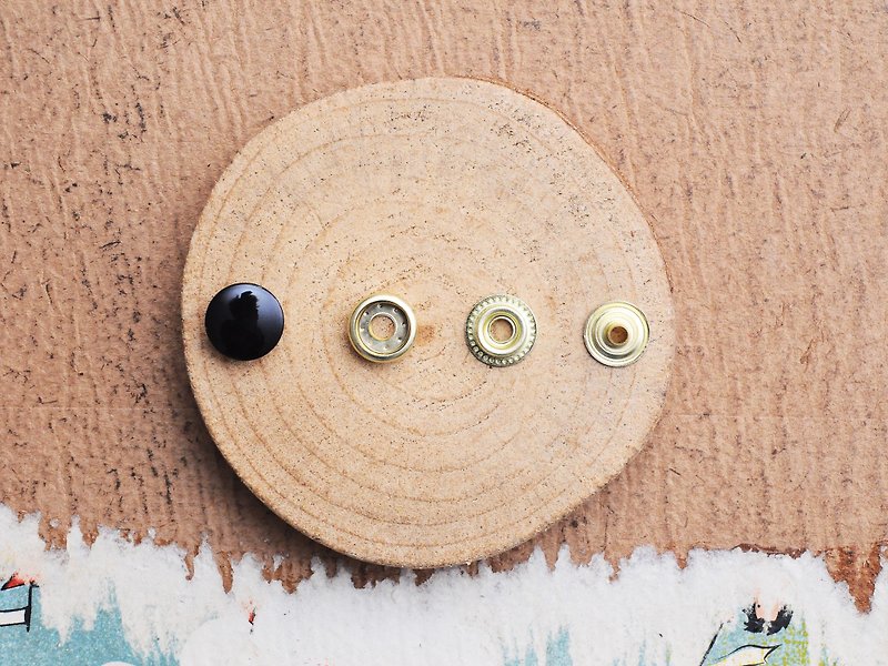 小跳豆系列 -12.5mm釦面四合釦(4入組) 啪鈕 車縫鈕 打鈕工具 DIY - 皮革 - 真皮 多色