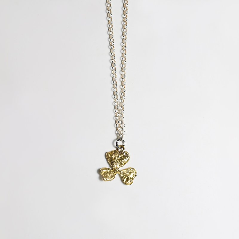 Lucky Series | Clover Necklace - Necklaces - Copper & Brass Gold