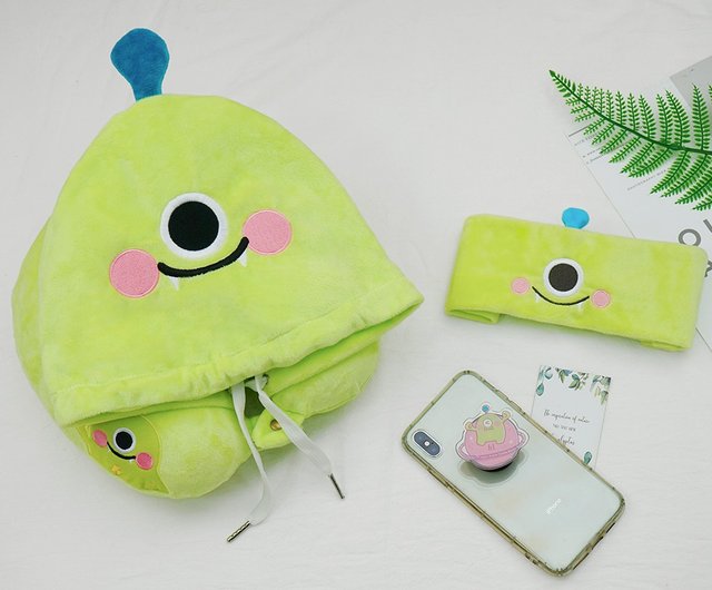 リトルモンスターシリーズ メモリーネックピロー キャップ付き ショップ Dreamkisskamu 枕 クッション Pinkoi