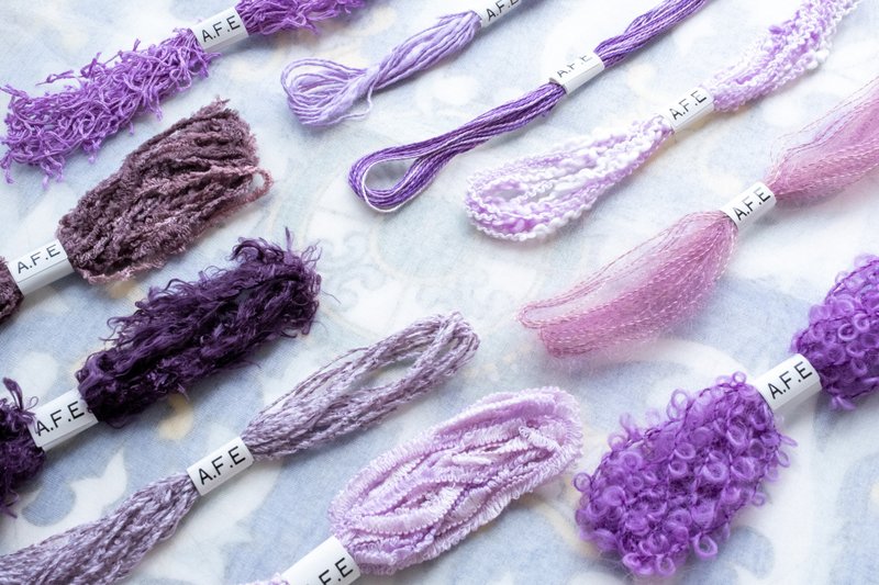 Variety Violet 10 Color Assortment Set Please use it to create your own unique work. - เย็บปัก/ถักทอ/ใยขนแกะ - งานปัก สีม่วง