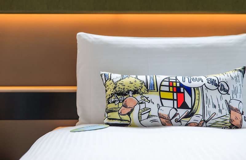 Cosmos Hotel-Huashan Town Long Pillow - Pillows & Cushions - Cotton & Hemp Multicolor