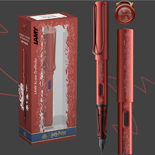 LAMY TAIWAN 官方旗艦館 【雷雕刻字】LAMY 鋼筆 限量/AL star-Harry Potter葛萊芬多 紅色