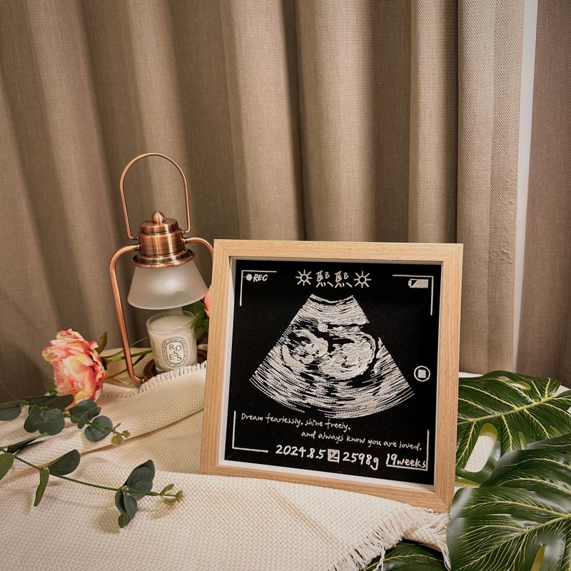 超音波客製化刺繡相框 - 相框/畫框 - 棉．麻 