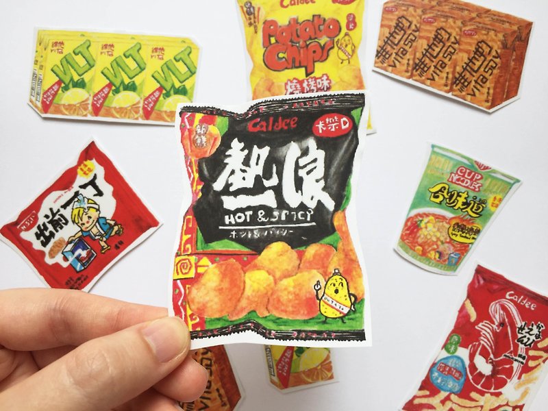 Hong Kong Series - Hong Kong Snacks Stickers - Stickers - Paper 