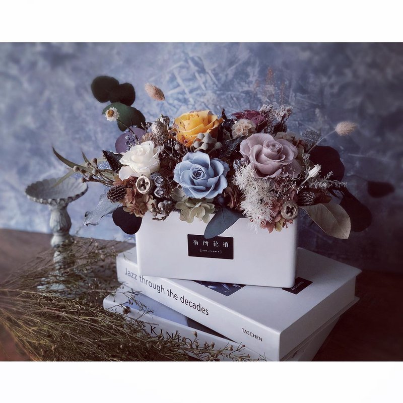 不凋花吐司桌花/宅配限雙北地區,跨縣市需自取 - 乾燥花/永生花 - 其他材質 