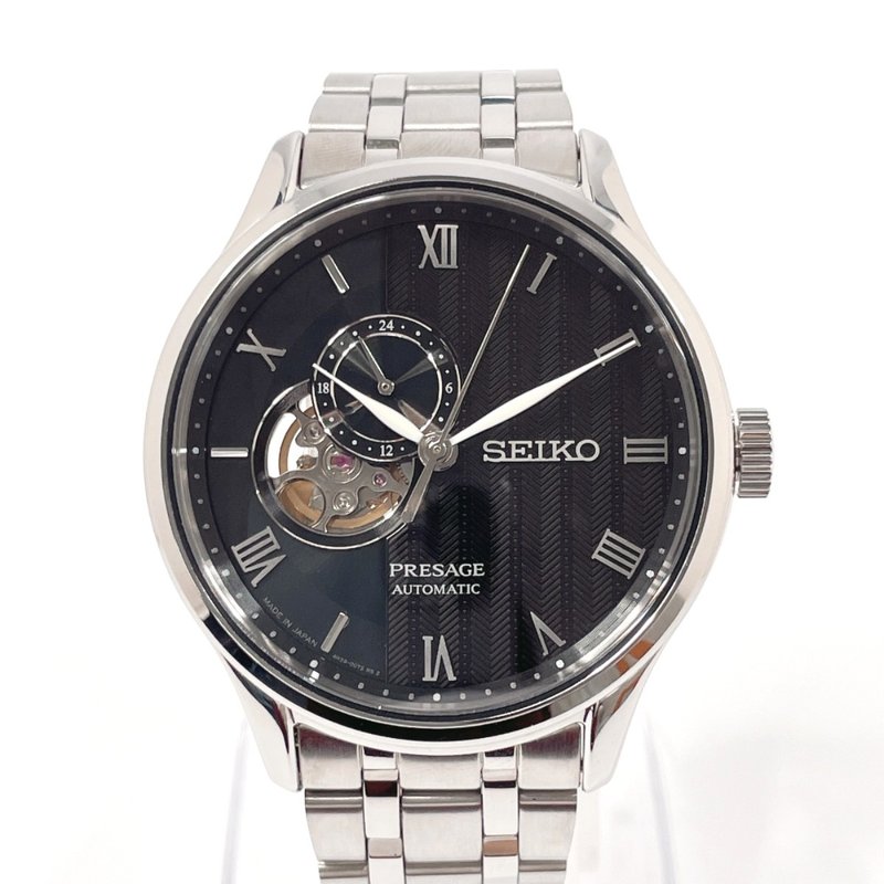 【日本直送 中古美品】セイコー SEIKO 腕時計 4R39-00W0 プレザージュ ジャパニーズガーデン ステンレススチール シルバー 自動巻き メンズ - 女錶 - 不鏽鋼 銀色
