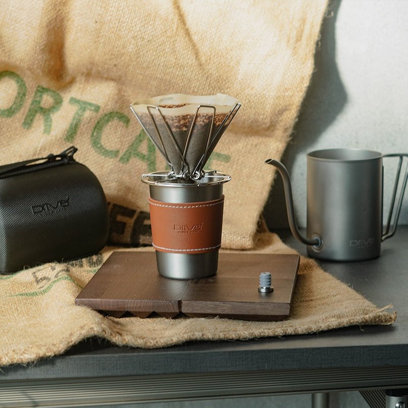 The world’s lightest driver SOLO hand-brewed coffee set - เครื่องทำกาแฟ - สแตนเลส สีเงิน