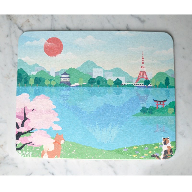 日式寵物湖景 矽藻土腳踏墊 - 地墊/地毯 - 其他材質 藍色
