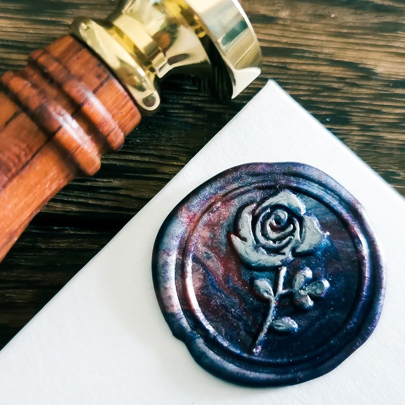 Wax Seal Stamp,Rose Wax Seal, Snail Mail Stamp - ตราปั๊ม/สแตมป์/หมึก - โลหะ 