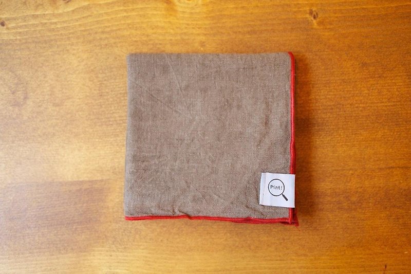 Plant dyeing organic linen handkerchief gray (Yaguruma tuber) - อื่นๆ - ผ้าฝ้าย/ผ้าลินิน สีเทา