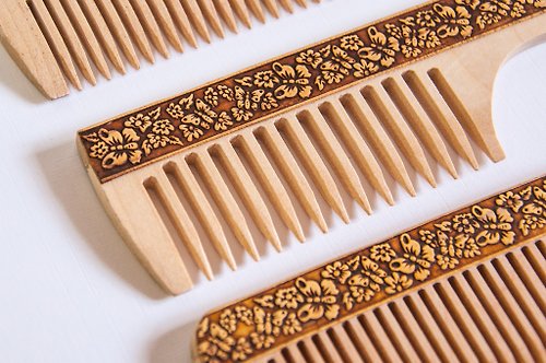 Baikal Birch Bark Handmade Anti-Static Wooden Comb SPA Realaxation