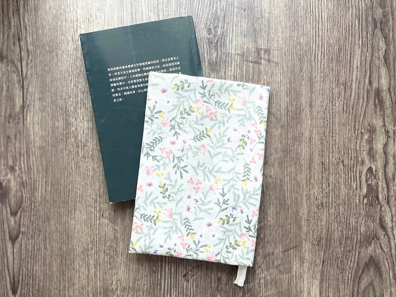 Book Cover Floral - Book Covers - Cotton & Hemp White
