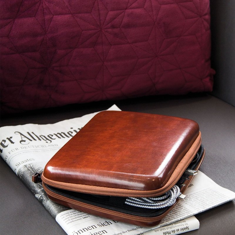 Organiser case BROWN TRAVEL CASE - อื่นๆ - หนังเทียม สีนำ้ตาล