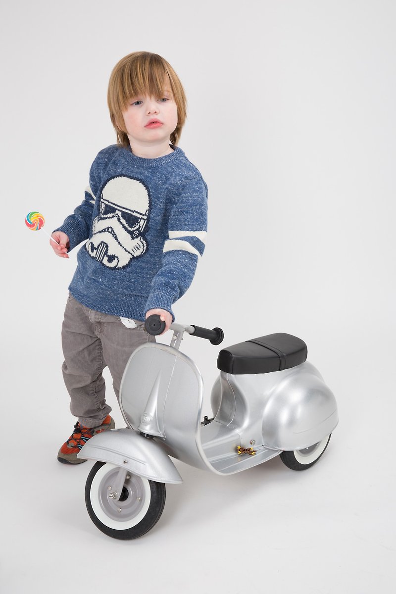 #cash on delivery free shipping# PRIMO Classic Vespa Styling Scooter_Special Edition (Fog Silver Gray) - Kids' Toys - Other Metals Silver