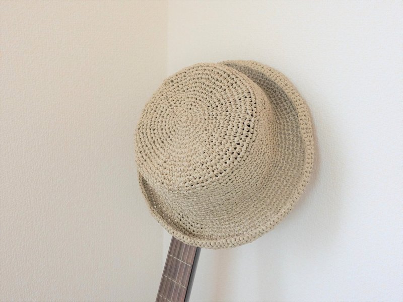 yuoworks / Summer hat / made of Japanese traditional paper Washi / beige - 帽子 - 紙 