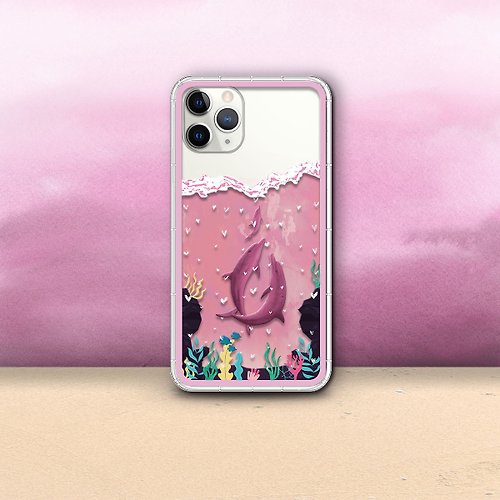 CreASEnse 創感品味 携帯電話ケース 海豚戀愛了 海底風景系列 支援各品牌手機殼CSAK04