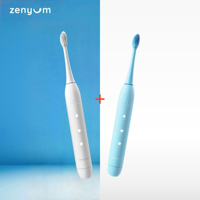 ZenyumSonic 聲波震動牙刷(白色+粉藍色) - 牙刷/口腔清潔 - 其他材質 白色