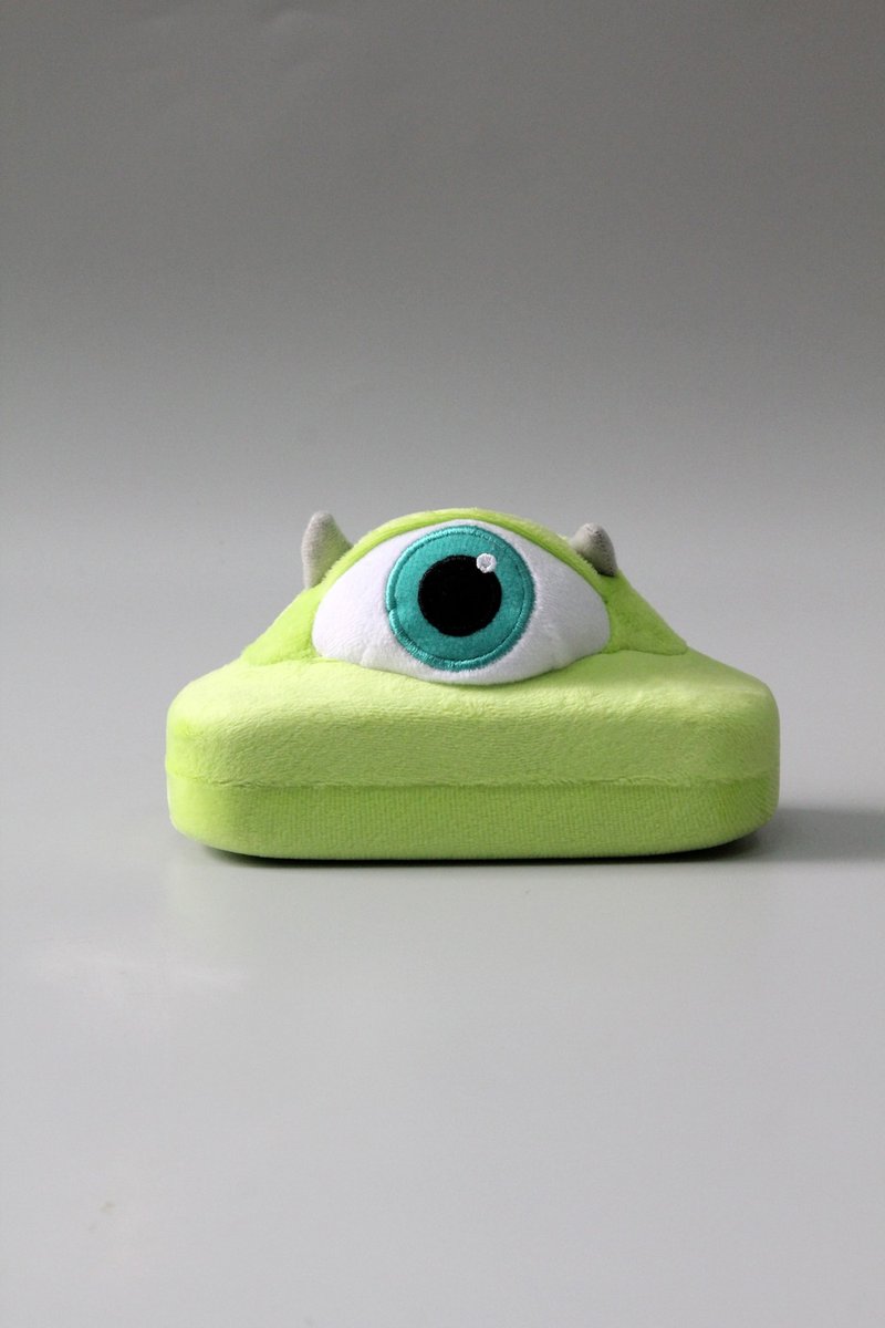 Japan Disney Design Monster Power Company Series 3D Glasses Case (Big Eyes) - แม็กเย็บ - เรซิน สีเขียว