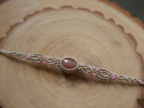 織軒 Xuan Macrame NB46/FW24~橘月光 l 蠟線 l 手工編織 l 手環