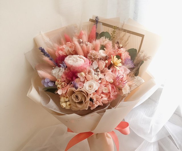 Delicately Pink- Dried Flower Bouquet – Enchanted Rose Florist