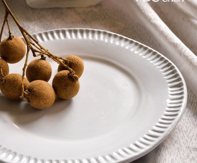 VBC CASA ホワイトセラミック皿 Made in Italy VBC CASA Italy White