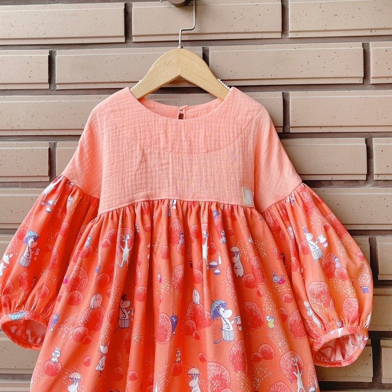 Moomin Rainbow Candy House - Puff Sleeve Tops Ready Stock - Skirts - Cotton & Hemp Multicolor