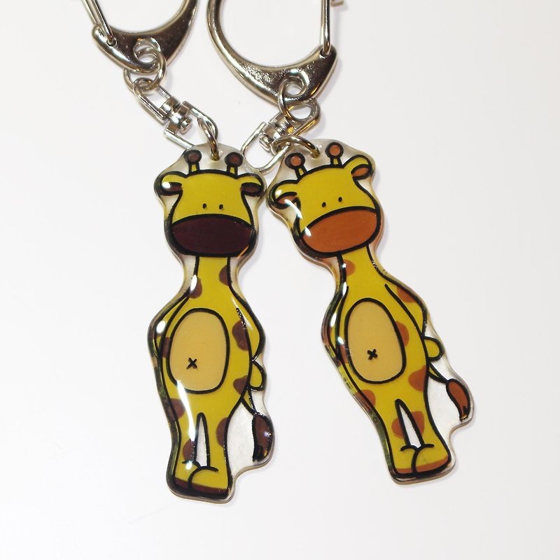 giraffe key chain - Keychains - Resin Yellow