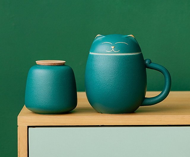猫の茶器セット / ティーセット / 持ち運び可能 / 全4色 - ショップ Charmuse Store 急須・ティーカップ - Pinkoi