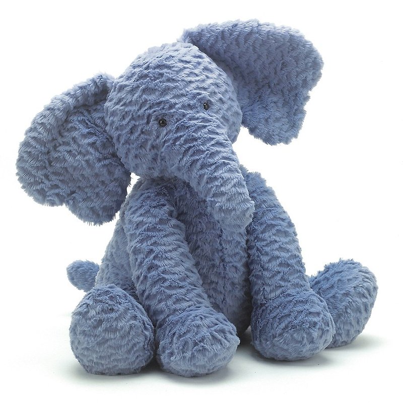 Jellycat Fuddlewuddle Elephant 23cm - ตุ๊กตา - เส้นใยสังเคราะห์ สีน้ำเงิน