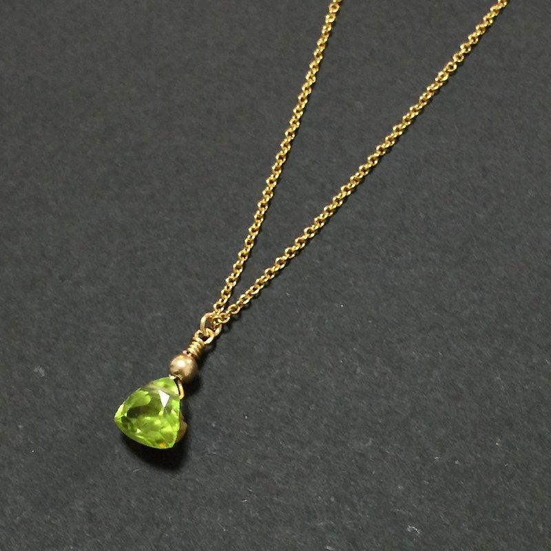 橄欖石 ペリドット Peridot 美國14K金 項鍊 輕珠寶 - 項鍊 - 貴金屬 金色