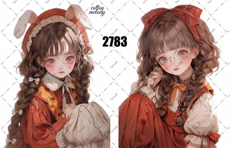 original sticker no.2783 character sticker original sticker original character sticker decorative sticker cotton melody - สติกเกอร์ - กระดาษ 