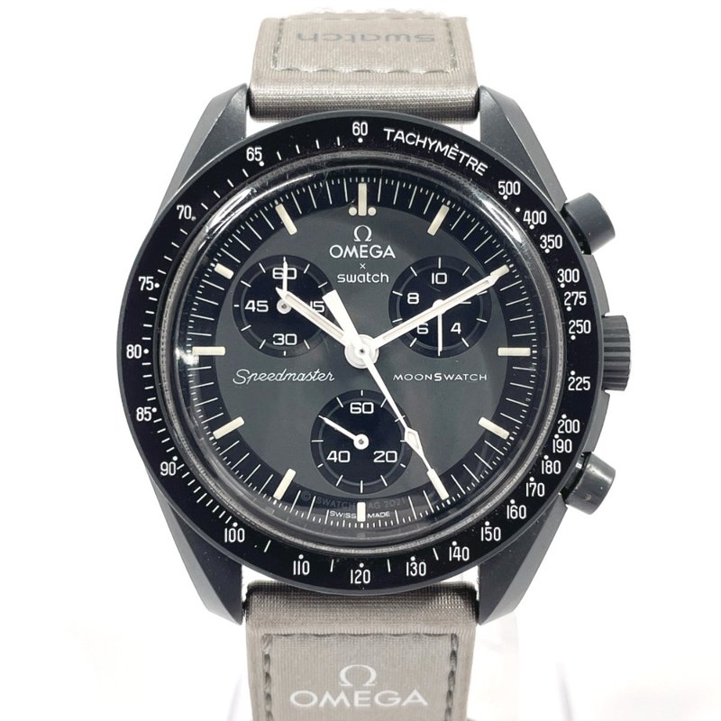 【日本直送 中古美品】オメガ OMEGA 腕時計 S033A100 ムーンスウォッチ マーキュリー スピードマスター バイオセラミック - 女錶 - 尼龍 黑色