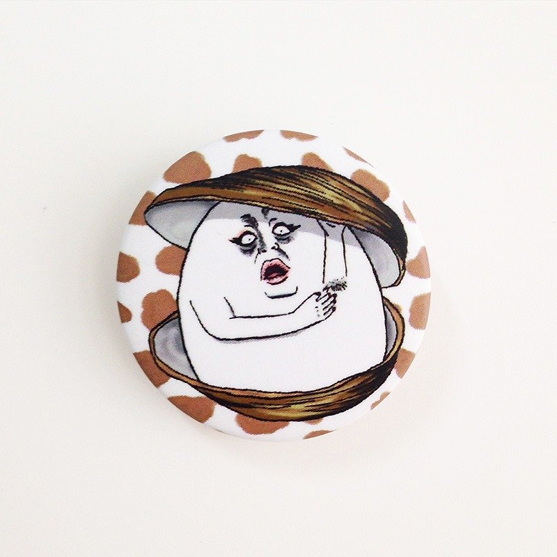 Say whaaat! / pin back buttons - Badges & Pins - Plastic Brown