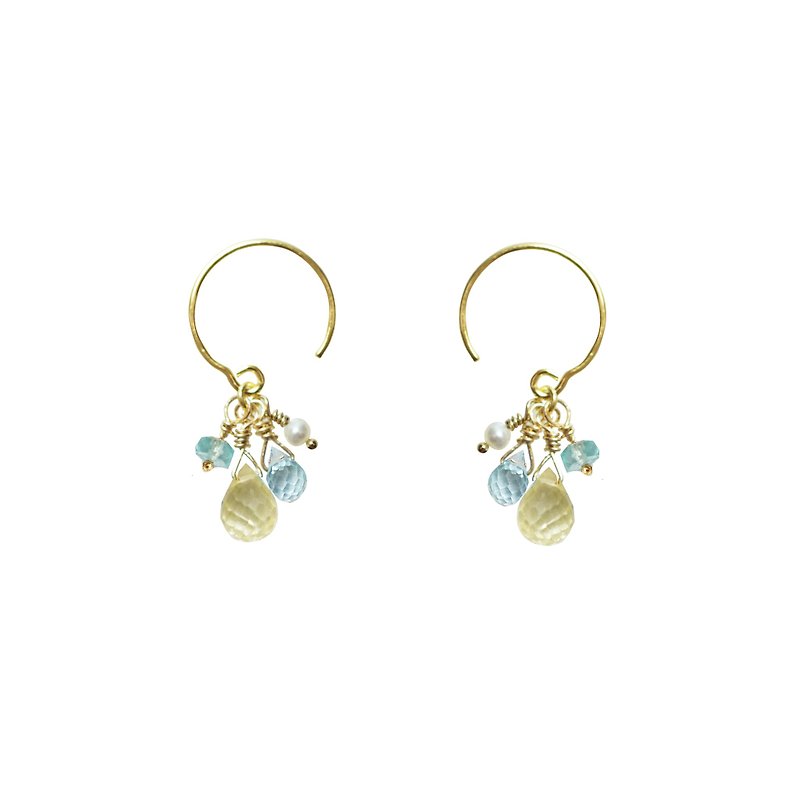 LEMONADE | NATURAL STONE COLLECTION - Earrings & Clip-ons - Gemstone Yellow