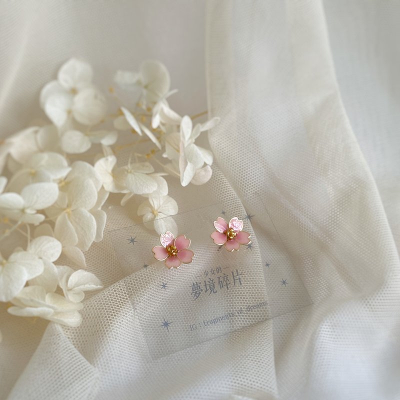 Mini Sakura | Earrings order production - ต่างหู - เรซิน สึชมพู